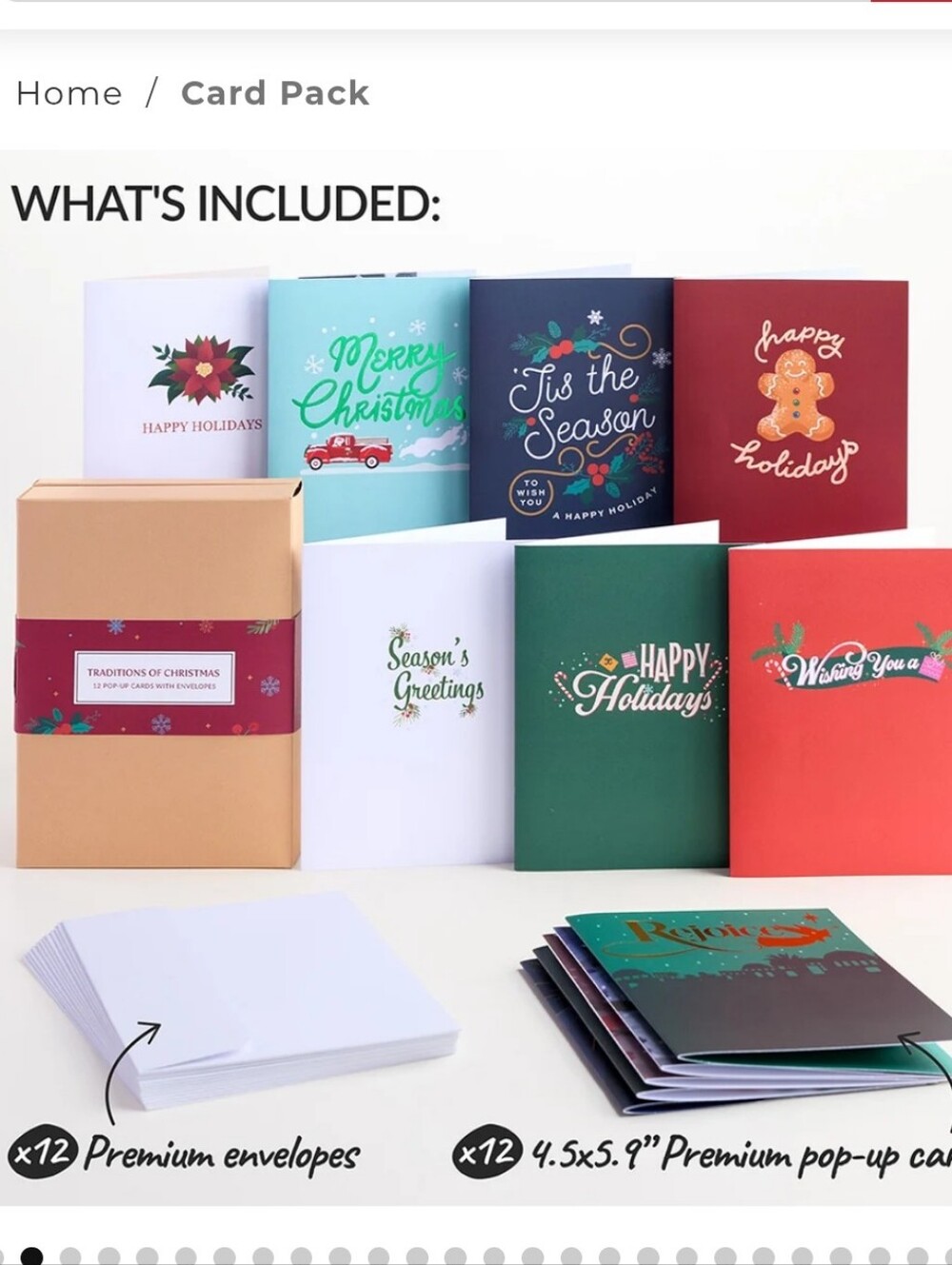 NEW LovePop CHRISTMAS Box Set Of 12 Popup Cards Assortment